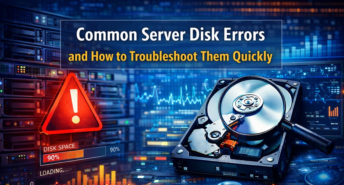 Common server disk errors and troubleshooting